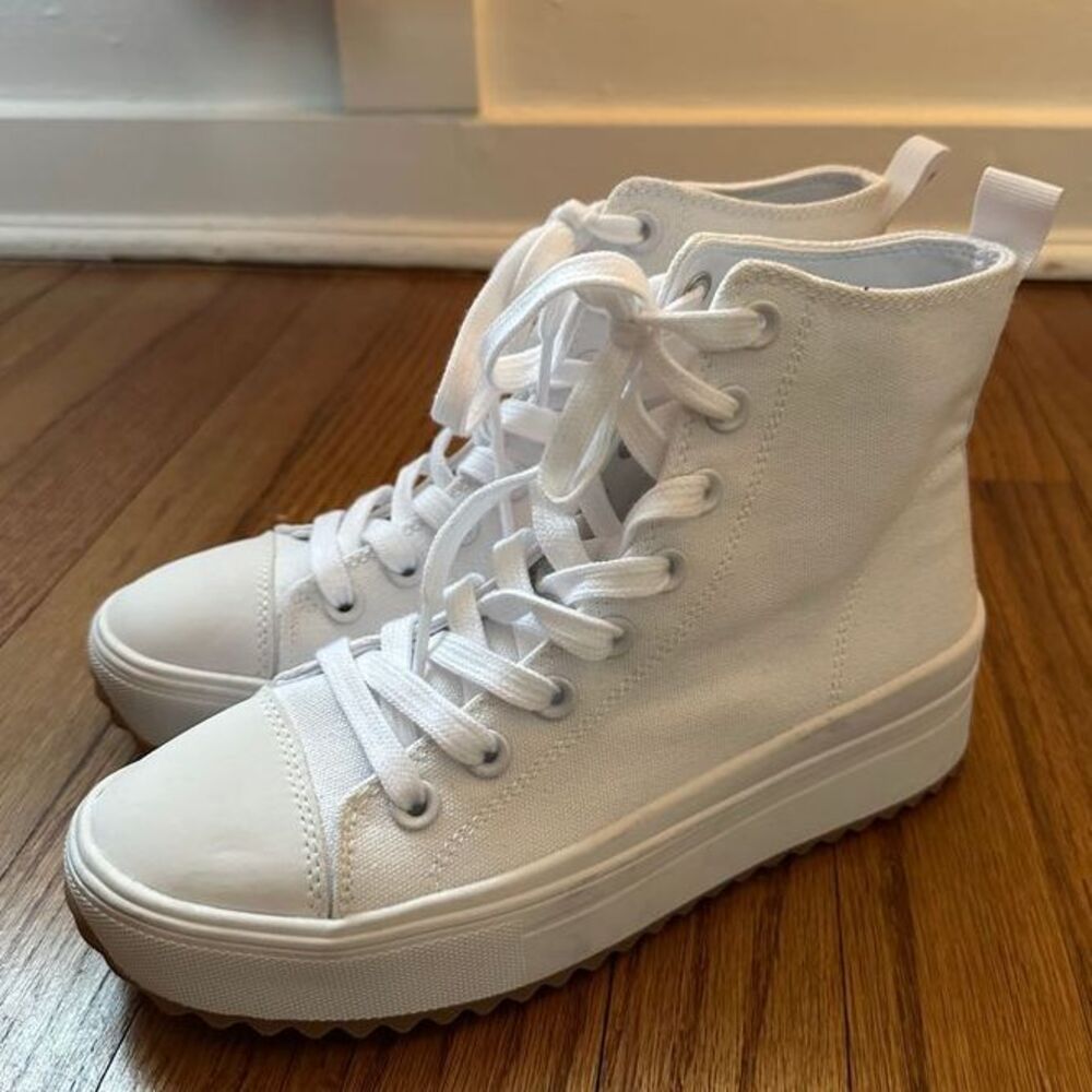 Brand New White High Top Sneakers Size 7